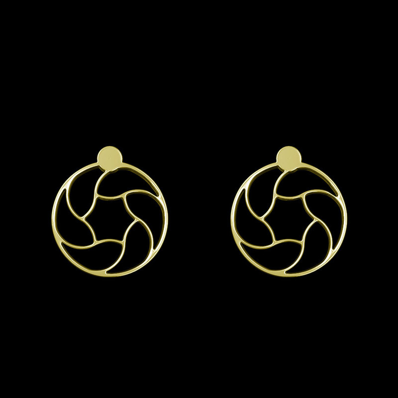 گوشواره طلا 18 عیار زنانه مدوپد مدل دایره کد GA1-11851