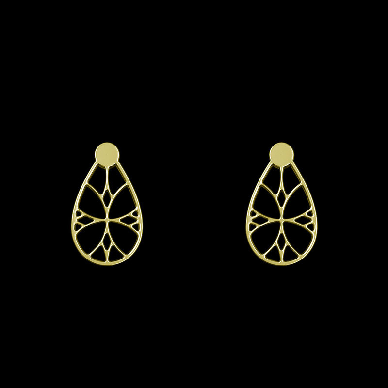 گوشواره طلا 18 عیار زنانه مدوپد مدل اشک کد GA1-11875