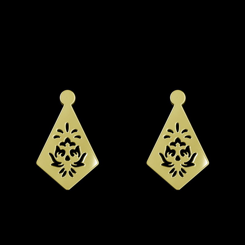 گوشواره طلا 18 عیار زنانه مدوپد مدل اسلیمی کد GA1-12046 گوشواره طلا 18 عیار زنانه مدوپد مدل اسلیمی کد GA1-12046