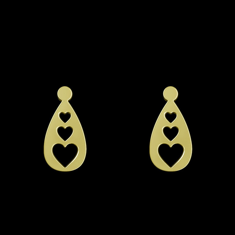 گوشواره طلا 18 عیار زنانه مدوپد مدل قلب کد GA1-12069 گوشواره طلا 18 عیار زنانه مدوپد مدل قلب کد GA1-12069