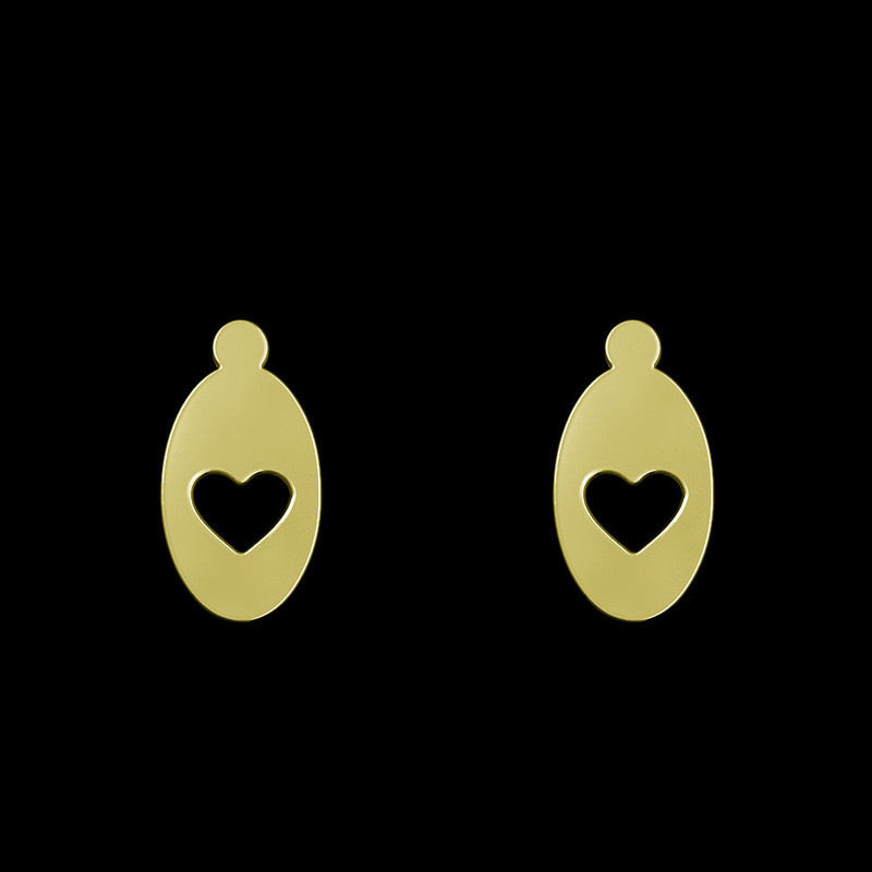 گوشواره طلا 18 عیار زنانه مدوپد مدل قلب کد GA1-12110 گوشواره طلا 18 عیار زنانه مدوپد مدل قلب کد GA1-12110