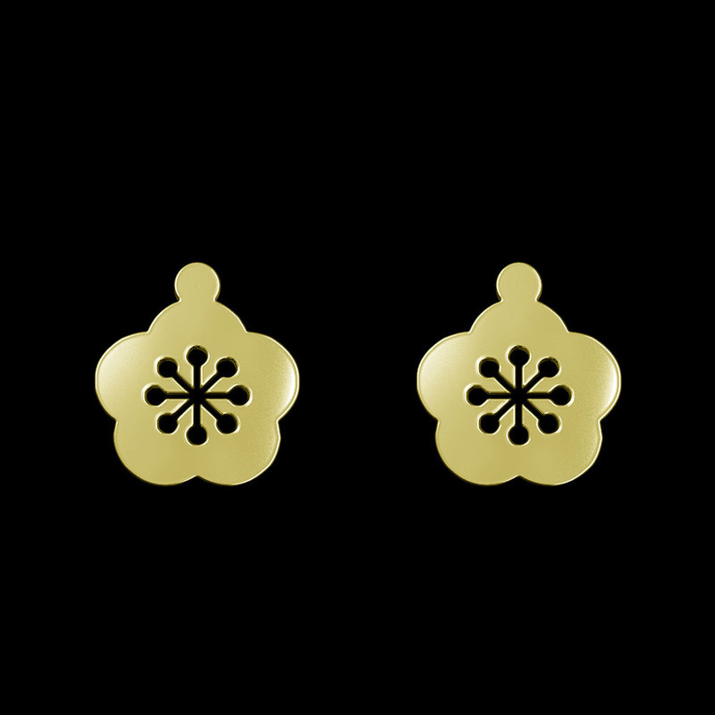 گوشواره طلا 18 عیار زنانه مدوپد مدل گل کد GA1-12341