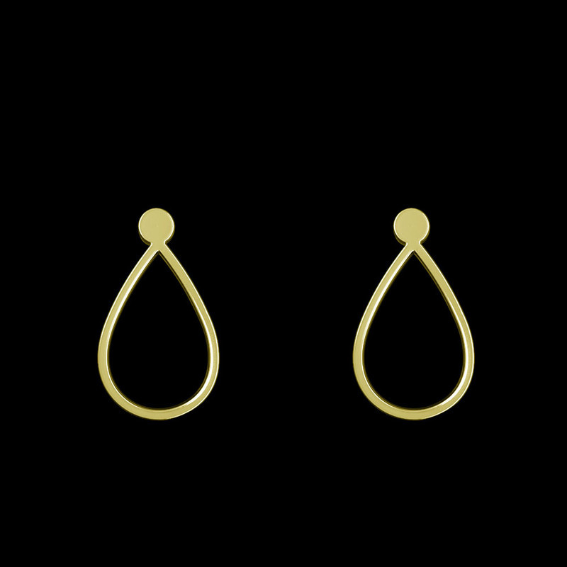 گوشواره طلا 18 عیار زنانه مدوپد مدل اشک کد GA1-12520