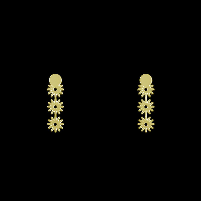 گوشواره طلا 18 عیار زنانه مدوپد مدل سه گل کد GA1-12527 گوشواره طلا 18 عیار زنانه مدوپد مدل سه گل کد GA1-12527