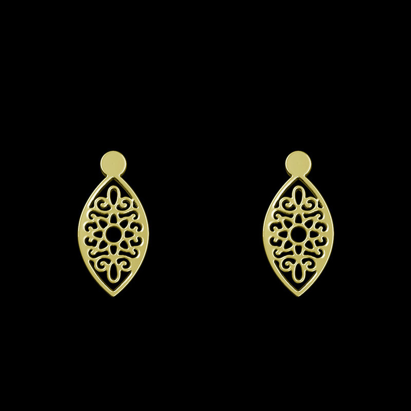 گوشواره طلا 18 عیار زنانه مدوپد مدل اسلیمی کد GA1-12659 گوشواره طلا 18 عیار زنانه مدوپد مدل اسلیمی کد GA1-12659