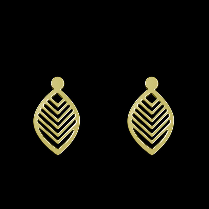 گوشواره طلا 18 عیار زنانه مدوپد مدل اشک کد GA1-12674