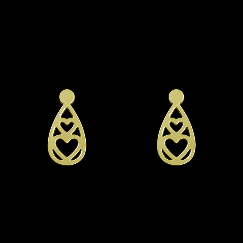 گوشواره طلا 18 عیار زنانه مدوپد مدل قلب کد GA1-12693 گوشواره طلا 18 عیار زنانه مدوپد مدل قلب کد GA1-12693