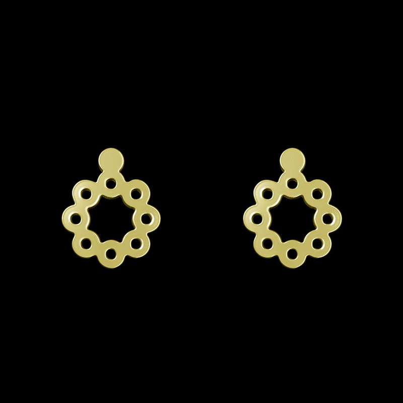 گوشواره طلا 18 عیار زنانه مدوپد مدل حلقه کد GA1-12708