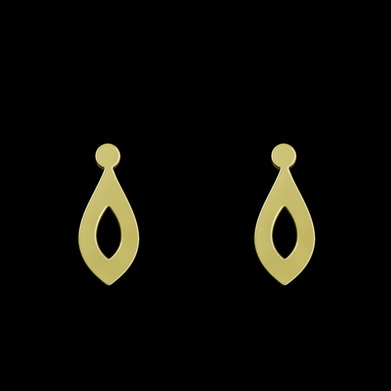 گوشواره طلا 18 عیار زنانه مدوپد مدل اشک کد GA1-12837