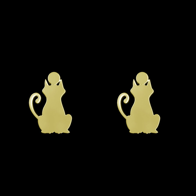 گوشواره طلا 18 عیار زنانه مدوپد مدل گربه کد GA1-12905 گوشواره طلا 18 عیار زنانه مدوپد مدل گربه کد GA1-12905