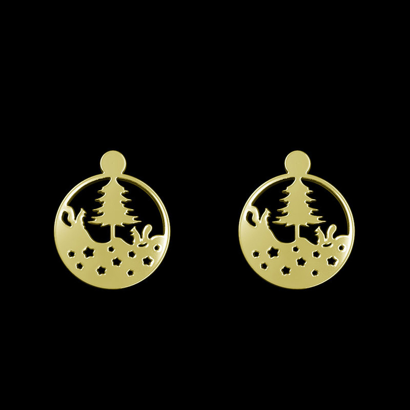 گوشواره طلا 18 عیار زنانه مدوپد مدل درخت کد GA1-12963 گوشواره طلا 18 عیار زنانه مدوپد مدل درخت کد GA1-12963