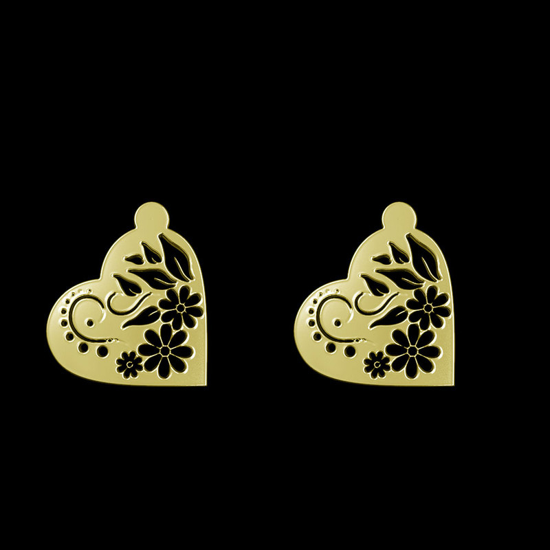 گوشواره طلا 18 عیار زنانه مدوپد مدل قلب کد GA1-12973 گوشواره طلا 18 عیار زنانه مدوپد مدل قلب کد GA1-12973