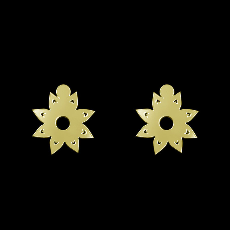 گوشواره طلا 18 عیار زنانه مدوپد مدل گل کد GA1-13087 گوشواره طلا 18 عیار زنانه مدوپد مدل گل کد GA1-13087