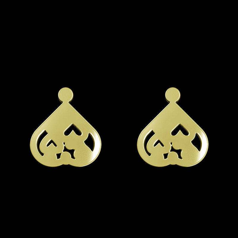 گوشواره طلا 18 عیار زنانه مدوپد مدل قلب کد GA1-13119 گوشواره طلا 18 عیار زنانه مدوپد مدل قلب کد GA1-13119