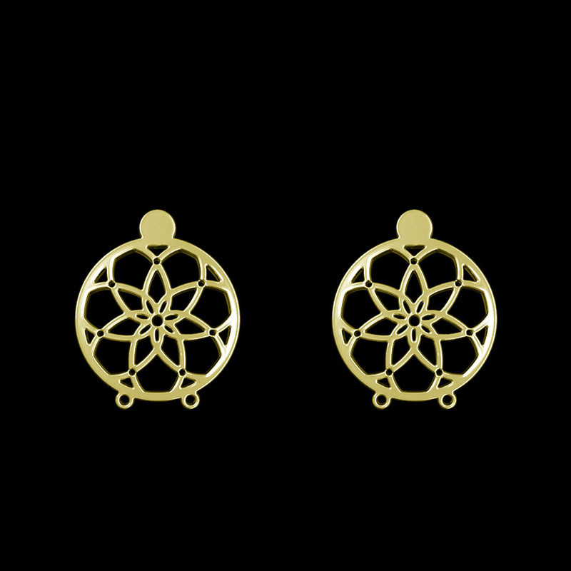 گوشواره طلا 18 عیار زنانه مدوپد مدل اسلیمی کد GA1-13130 گوشواره طلا 18 عیار زنانه مدوپد مدل اسلیمی کد GA1-13130