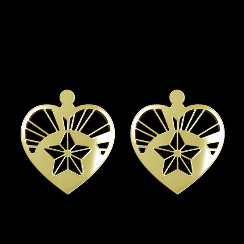 گوشواره طلا 18 عیار زنانه مدوپد مدل قلب کد GA1-13131 گوشواره طلا 18 عیار زنانه مدوپد مدل قلب کد GA1-13131