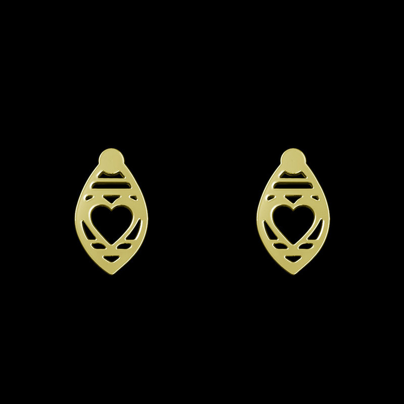 گوشواره طلا 18 عیار زنانه مدوپد مدل قلب کد GA1-13265 گوشواره طلا 18 عیار زنانه مدوپد مدل قلب کد GA1-13265