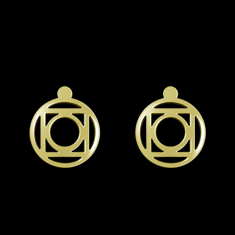 گوشواره طلا 18 عیار زنانه مدوپد مدل هندسی کد GA1-13326