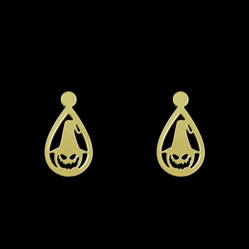 گوشواره طلا 18 عیار زنانه مدوپد مدل هالووین کد GA1-13478