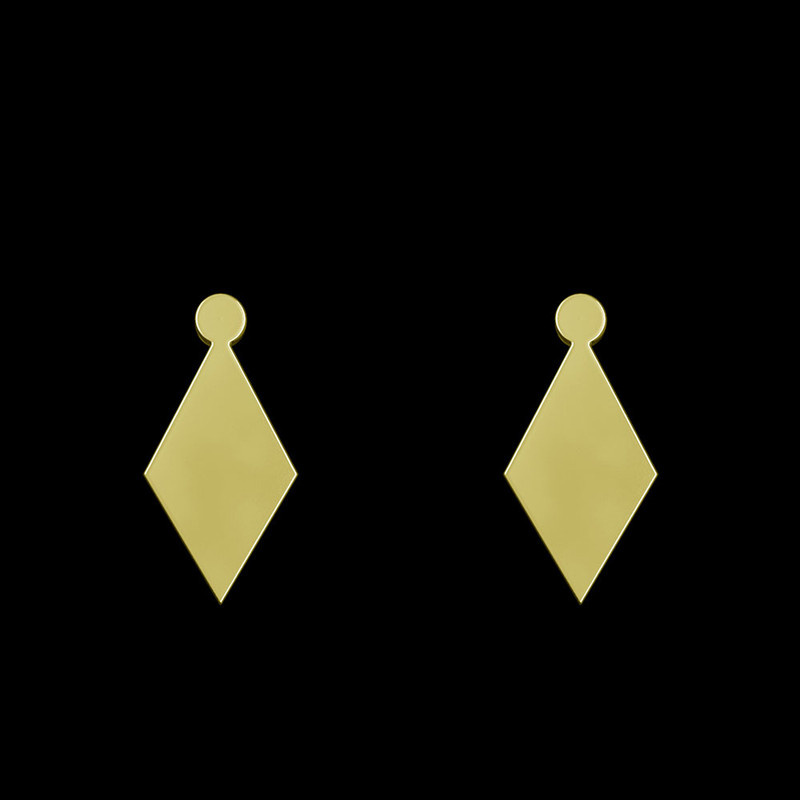 گوشواره طلا 18 عیار زنانه مدوپد مدل لوزی کد GA1-13513 گوشواره طلا 18 عیار زنانه مدوپد مدل لوزی کد GA1-13513