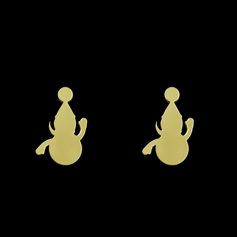 گوشواره طلا 18 عیار زنانه مدوپد مدل آدم برفی کد GA1-13553 گوشواره طلا 18 عیار زنانه مدوپد مدل آدم برفی کد GA1-13553