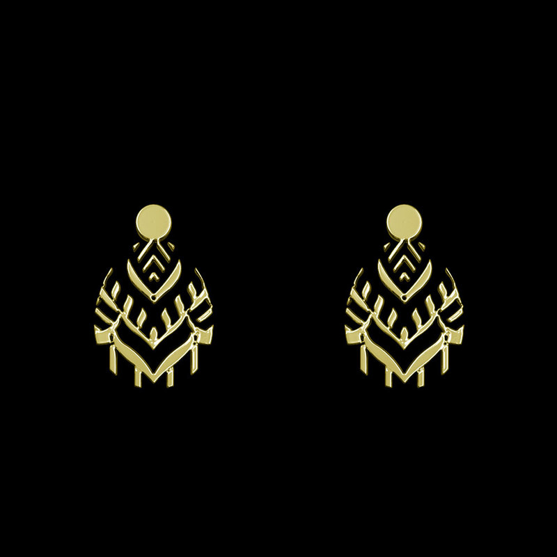 گوشواره طلا 18 عیار زنانه مدوپد مدل هندسی کد GA1-13575 گوشواره طلا 18 عیار زنانه مدوپد مدل هندسی کد GA1-13575