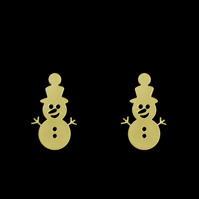 گوشواره طلا 18 عیار زنانه مدوپد مدل آدم برفی کد GA1-13628 گوشواره طلا 18 عیار زنانه مدوپد مدل آدم برفی کد GA1-13628