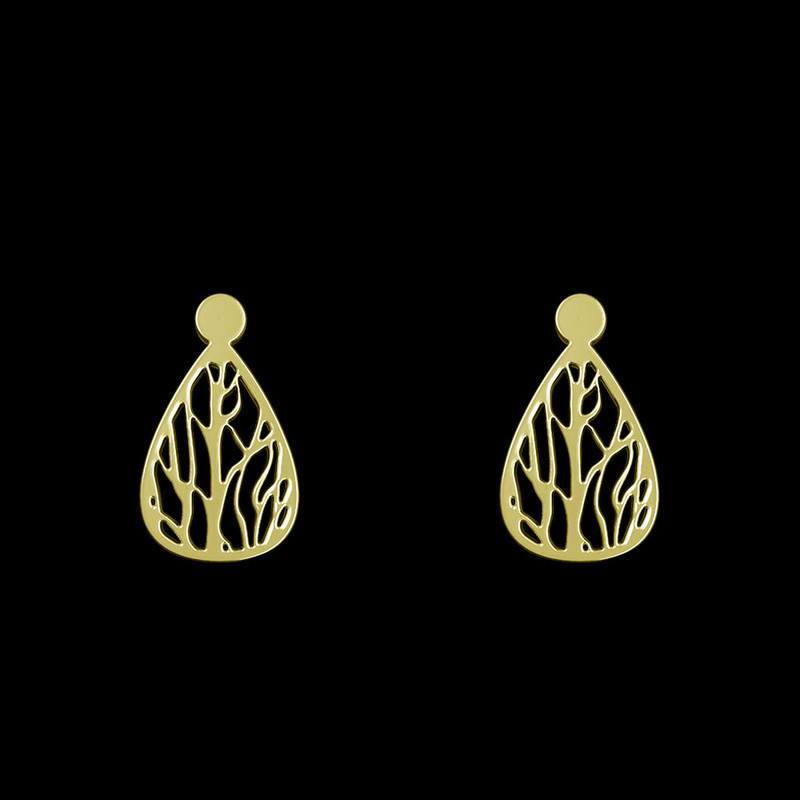 گوشواره طلا 18 عیار زنانه مدوپد مدل هندسی کد GA1-13642 گوشواره طلا 18 عیار زنانه مدوپد مدل هندسی کد GA1-13642