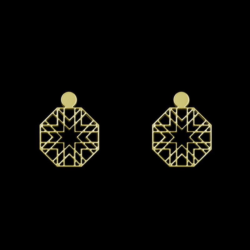 گوشواره طلا 18 عیار زنانه مدوپد مدل هندسی کد GA1-13673 گوشواره طلا 18 عیار زنانه مدوپد مدل هندسی کد GA1-13673