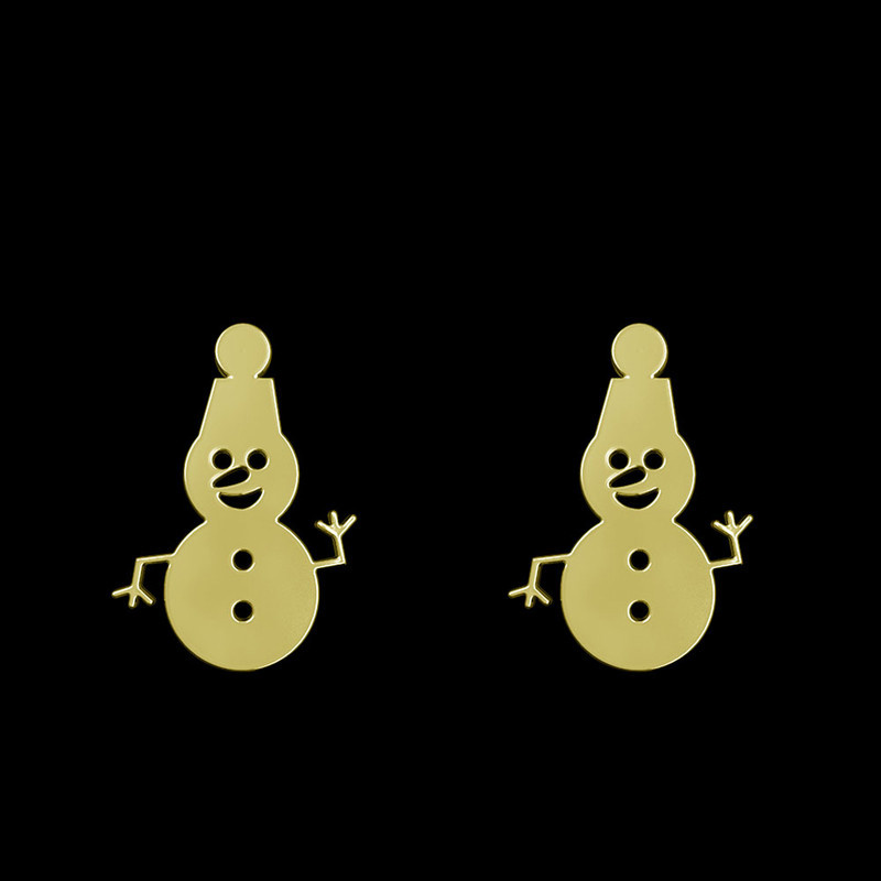 گوشواره طلا 18 عیار زنانه مدوپد مدل آدم برفی کد GA1-13680 گوشواره طلا 18 عیار زنانه مدوپد مدل آدم برفی کد GA1-13680