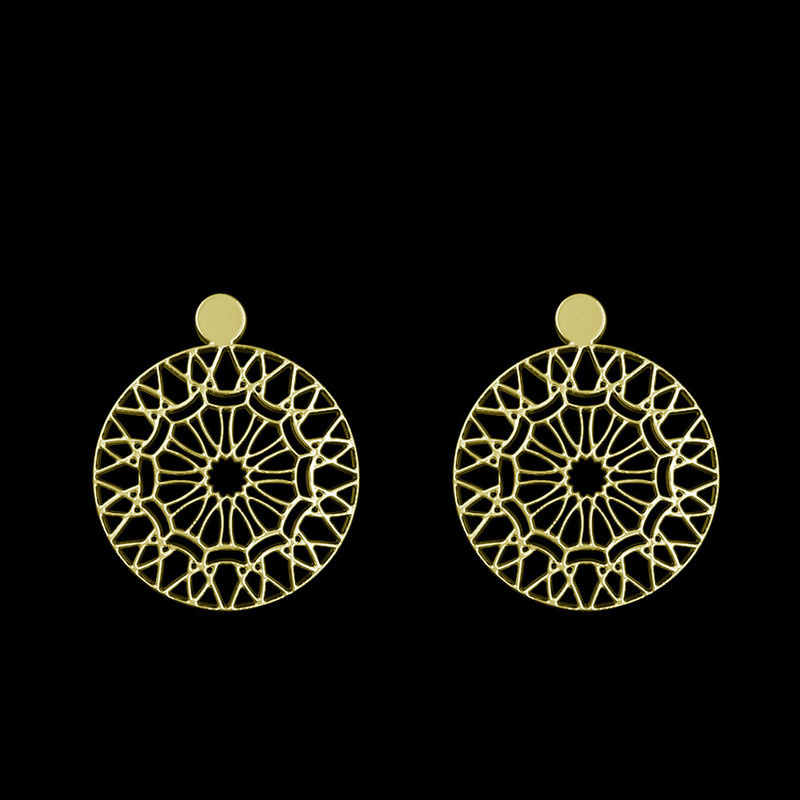 گوشواره طلا 18 عیار زنانه مدوپد مدل هندسی کد GA1-13725 گوشواره طلا 18 عیار زنانه مدوپد مدل هندسی کد GA1-13725