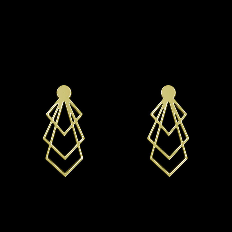 گوشواره طلا 18 عیار زنانه مدوپد مدل هندسی کد GA1-13801 گوشواره طلا 18 عیار زنانه مدوپد مدل هندسی کد GA1-13801