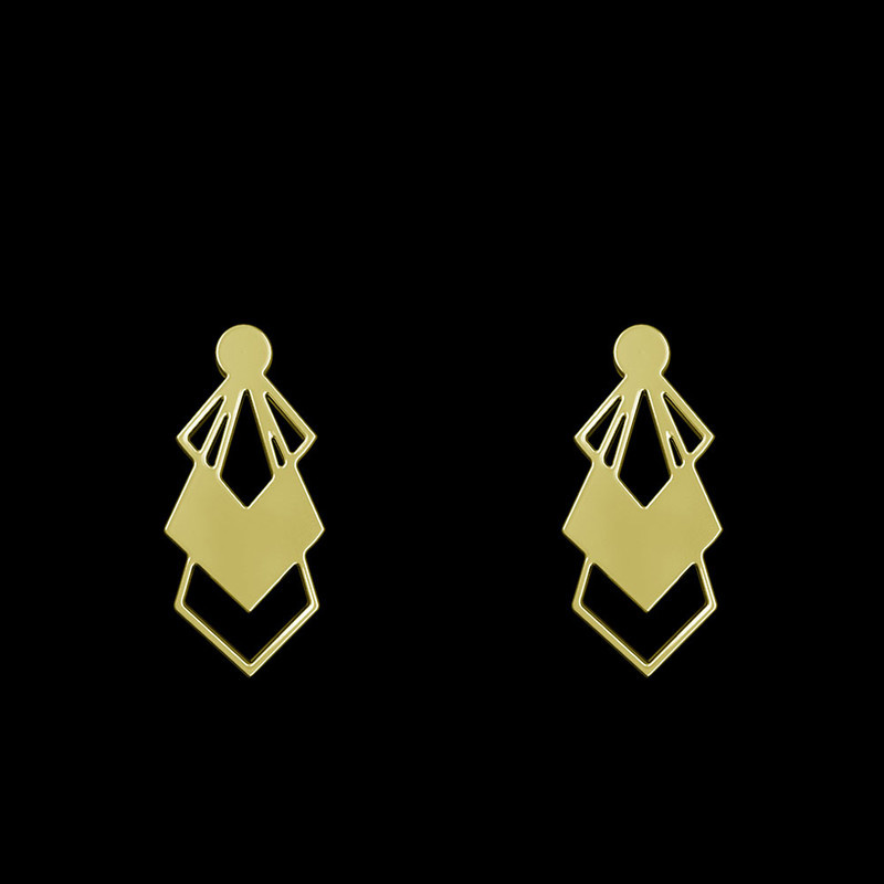 گوشواره طلا 18 عیار زنانه مدوپد مدل هندسی کد GA1-13809 گوشواره طلا 18 عیار زنانه مدوپد مدل هندسی کد GA1-13809