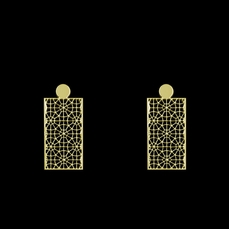 گوشواره طلا 18 عیار زنانه مدوپد مدل هندسی کد GA1-14267 گوشواره طلا 18 عیار زنانه مدوپد مدل هندسی کد GA1-14267