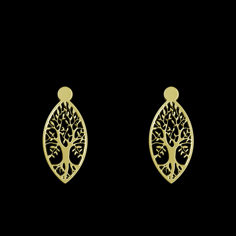 گوشواره طلا 18 عیار زنانه مدوپد مدل درخت کد GA1-14285 گوشواره طلا 18 عیار زنانه مدوپد مدل درخت کد GA1-14285