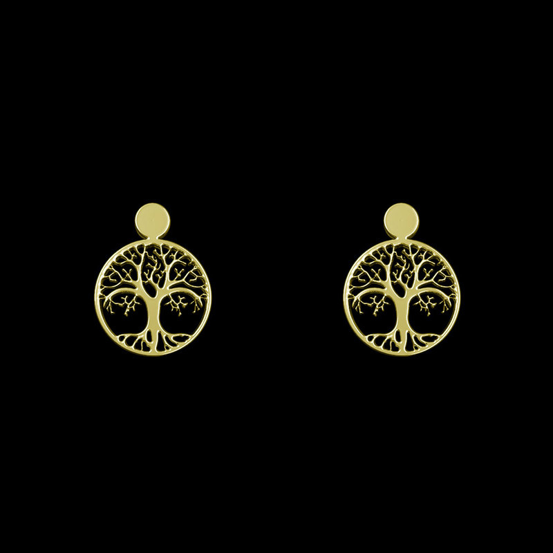 گوشواره طلا 18 عیار زنانه مدوپد مدل درخت کد GA1-14293 گوشواره طلا 18 عیار زنانه مدوپد مدل درخت کد GA1-14293