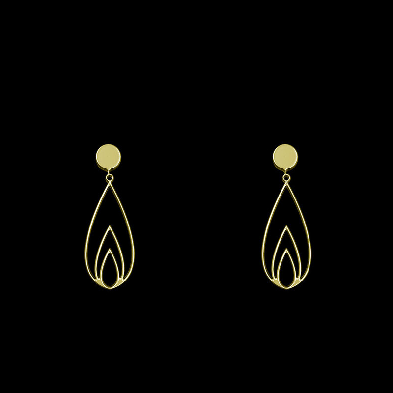 گوشواره طلا 18 عیار زنانه مدوپد مدل هندسی کد GA1-14416 گوشواره طلا 18 عیار زنانه مدوپد مدل هندسی کد GA1-14416