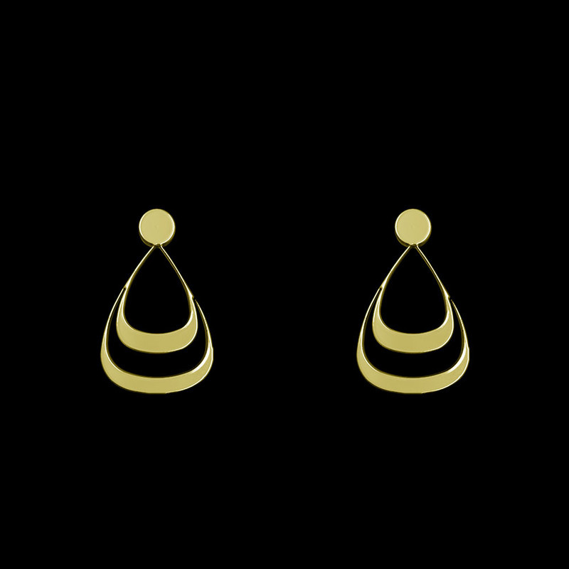 گوشواره طلا 18 عیار زنانه مدوپد مدل اشک کد GA1-14466