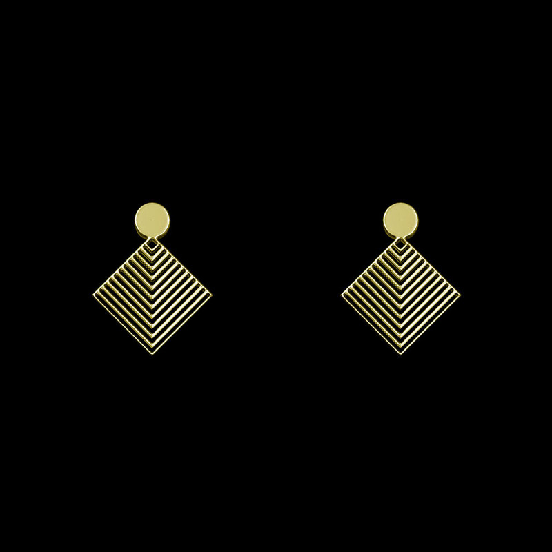 گوشواره طلا 18 عیار زنانه مدوپد مدل لوزی کد GA1-14523 گوشواره طلا 18 عیار زنانه مدوپد مدل لوزی کد GA1-14523