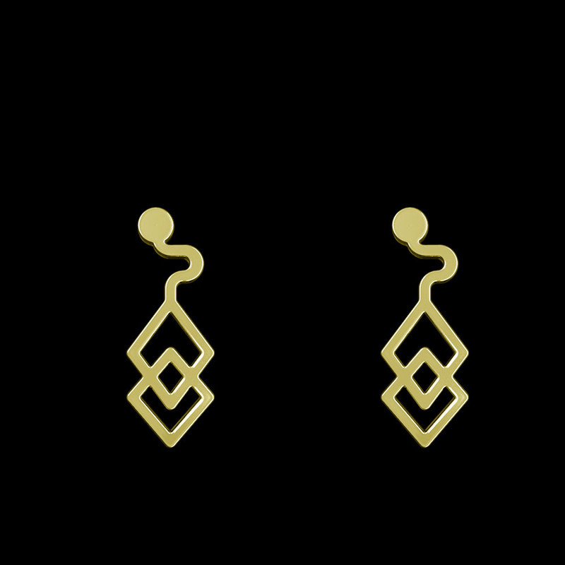 گوشواره طلا 18 عیار زنانه مدوپد مدل هندسی کد GA1-14633 گوشواره طلا 18 عیار زنانه مدوپد مدل هندسی کد GA1-14633