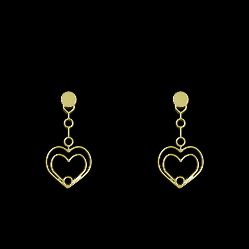 گوشواره طلا 18 عیار زنانه مدوپد مدل قلب کد GA1-14663 گوشواره طلا 18 عیار زنانه مدوپد مدل قلب کد GA1-14663