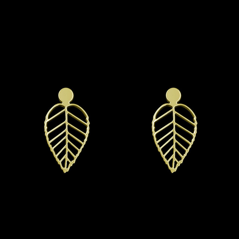 گوشواره طلا 18 عیار زنانه مدوپد مدل هندسی کد GA1-14772