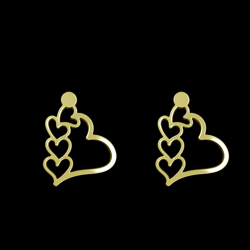 گوشواره طلا 18 عیار زنانه مدوپد مدل قلب کد GA1-14998 گوشواره طلا 18 عیار زنانه مدوپد مدل قلب کد GA1-14998