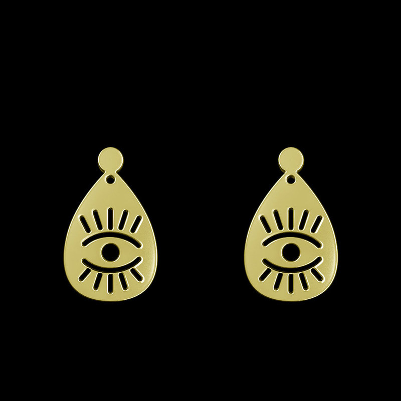 گوشواره طلا 18 عیار زنانه مدوپد مدل چشم کد GA1-15016 گوشواره طلا 18 عیار زنانه مدوپد مدل چشم کد GA1-15016