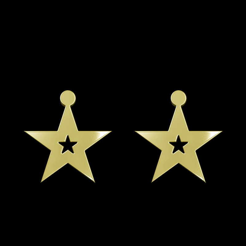 گوشواره طلا 18 عیار زنانه مدوپد مدل ستاره کد GA1-15400 گوشواره طلا 18 عیار زنانه مدوپد مدل ستاره کد GA1-15400