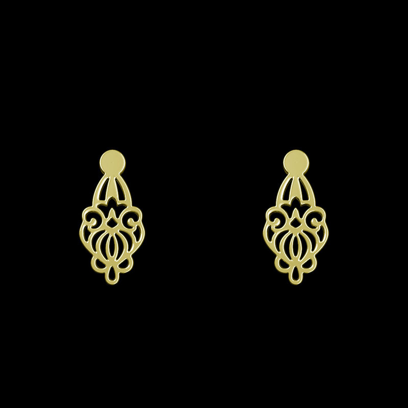 گوشواره طلا 18 عیار زنانه مدوپد مدل اسلیمی کد GA1-15269 گوشواره طلا 18 عیار زنانه مدوپد مدل اسلیمی کد GA1-15269