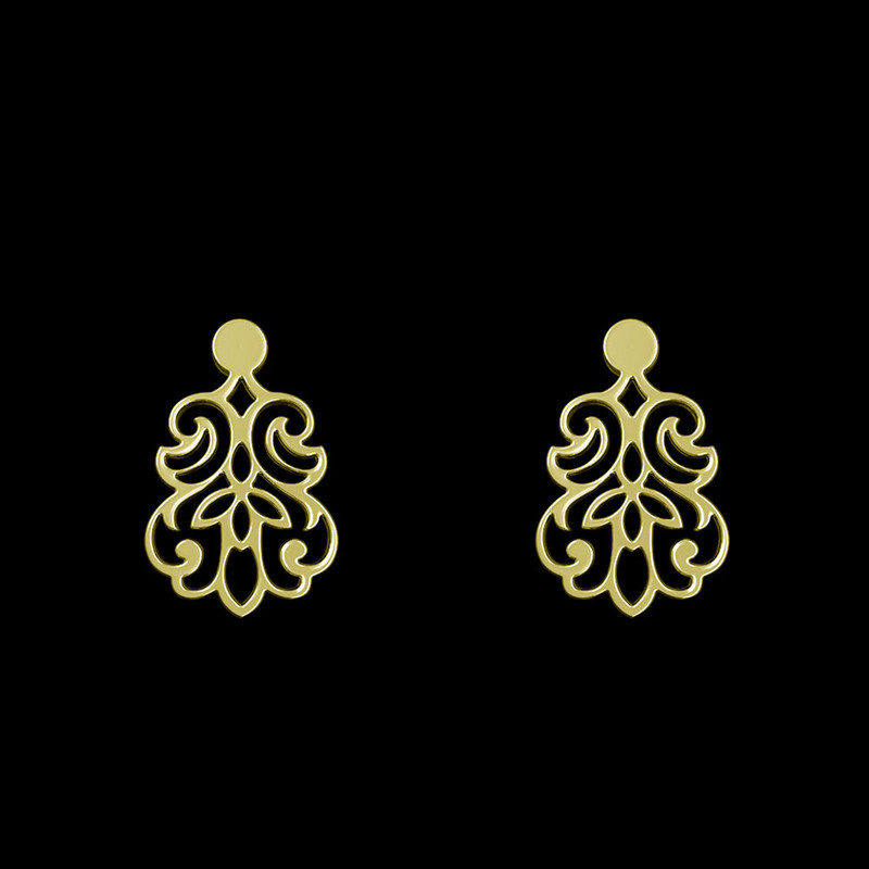 گوشواره طلا 18 عیار زنانه مدوپد مدل اسلیمی کد GA1-15293 گوشواره طلا 18 عیار زنانه مدوپد مدل اسلیمی کد GA1-15293