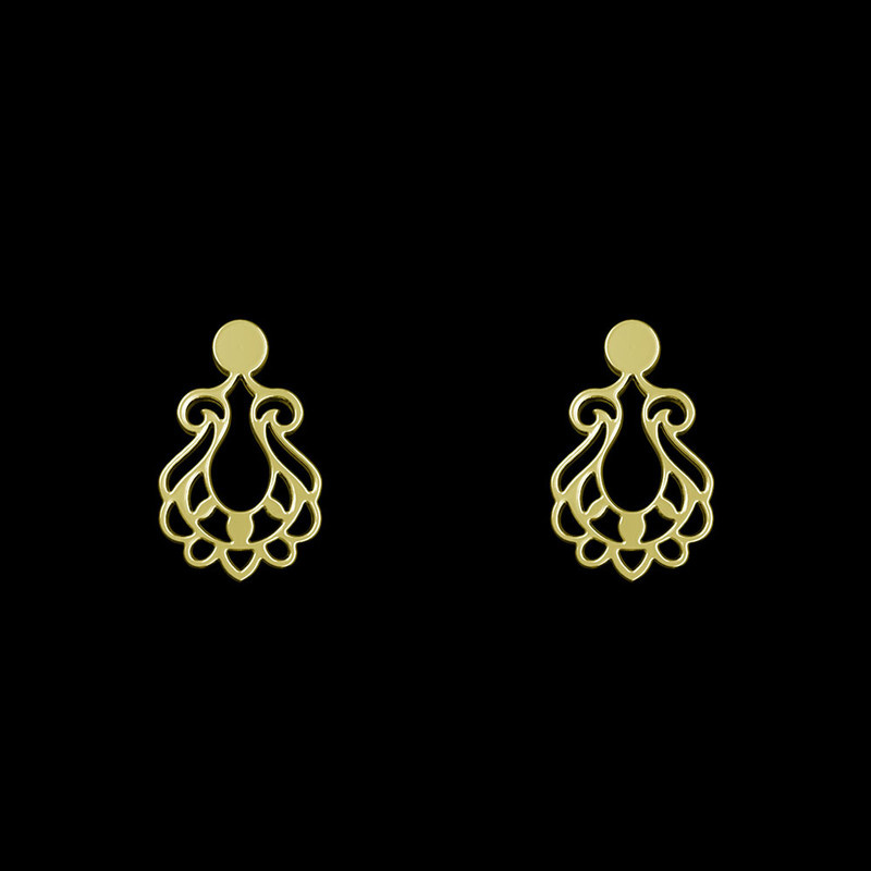 گوشواره طلا 18 عیار زنانه مدوپد مدل اسلیمی کد GA1-15299 گوشواره طلا 18 عیار زنانه مدوپد مدل اسلیمی کد GA1-15299