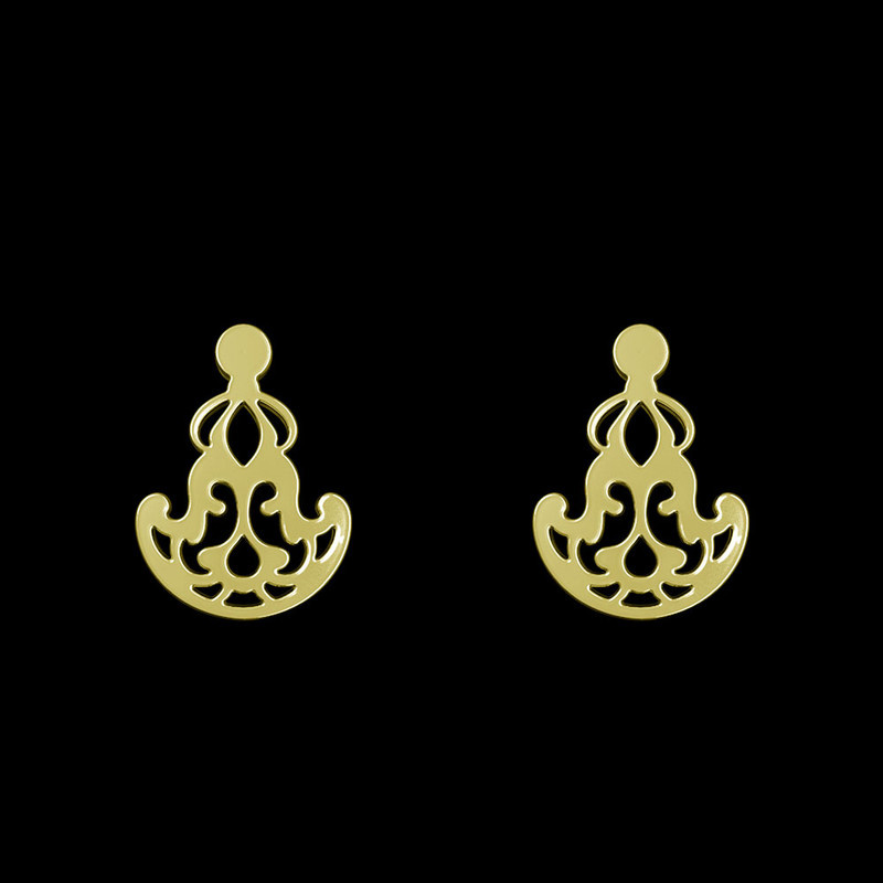 گوشواره طلا 18 عیار زنانه مدوپد مدل اسلیمی کد GA1-15304 گوشواره طلا 18 عیار زنانه مدوپد مدل اسلیمی کد GA1-15304