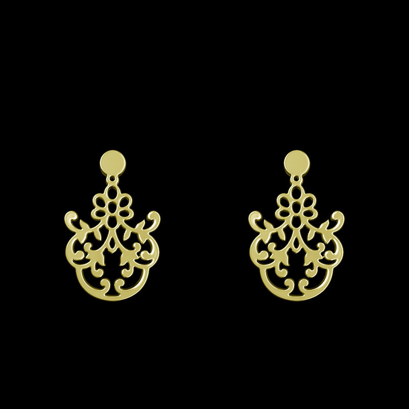 گوشواره طلا 18 عیار زنانه مدوپد مدل اسلیمی کد GA1-15335 گوشواره طلا 18 عیار زنانه مدوپد مدل اسلیمی کد GA1-15335